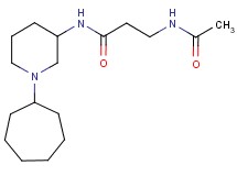 N~3~-acetyl-N~1~-(1-cycloheptyl-3-piperidinyl)-beta-alaninamide