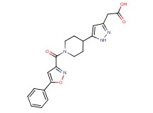 (5-{1-[(5-phenylisoxazol-3-yl)carbonyl]piperidin-4-yl}-1H-pyrazol-3-yl)acetic acid