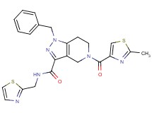 1-benzyl-5-[(2-methyl-1,3-thiazol-4-yl)carbonyl]-N-(1,3-thiazol-2-ylmethyl)-4,5,6,7-tetrahydro-1H-pyrazolo[4,3-c]pyridine-3-carboxamide