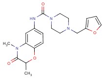 N-(2,4-dimethyl-3-oxo-3,4-dihydro-2H-1,4-benzoxazin-6-yl)-4-(2-furylmethyl)piperazine-1-carboxamide