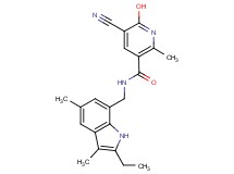 5-cyano-N-[(2-ethyl-3,5-dimethyl-1H-indol-7-yl)methyl]-6-hydroxy-2-methylnicotinamide
