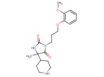 3-[3-(2-methoxyphenoxy)propyl]-5-methyl-5-(4-piperidinyl)-2,4-imidazolidinedione hydrochloride