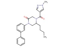 1-(3-biphenylyl)-5-butyl-4-[(1-methyl-1H-pyrazol-4-yl)carbonyl]-2-piperazinone