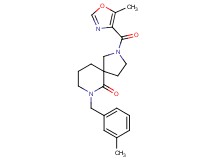 7-(3-methylbenzyl)-2-[(5-methyl-1,3-oxazol-4-yl)carbonyl]-2,7-diazaspiro[4.5]decan-6-one