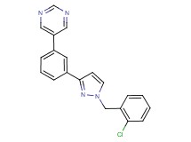 5-{3-[1-(2-chlorobenzyl)-1H-pyrazol-3-yl]phenyl}pyrimidine