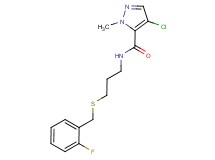 4-chloro-N-{3-[(2-fluorobenzyl)thio]propyl}-1-methyl-1H-pyrazole-5-carboxamide
