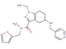 1-ethyl-N-(2-furylmethyl)-N-methyl-5-[(4-pyridinylmethyl)amino]-4,5,6,7-tetrahydro-1H-indazole-3-carboxamide