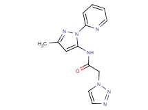 N-(3-methyl-1-pyridin-2-yl-1H-pyrazol-5-yl)-2-(1H-1,2,3-triazol-1-yl)acetamide