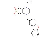 (4aS*,7aR*)-1-(dibenzo[b,d]furan-2-ylmethyl)-4-ethyloctahydrothieno[3,4-b]pyrazine 6,6-dioxide