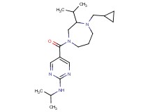 5-{[4-(cyclopropylmethyl)-3-isopropyl-1,4-diazepan-1-yl]carbonyl}-N-isopropyl-2-pyrimidinamine