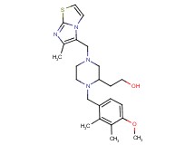 2-{1-(4-methoxy-2,3-dimethylbenzyl)-4-[(6-methylimidazo[2,1-b][1,3]thiazol-5-yl)methyl]-2-piperazinyl}ethanol