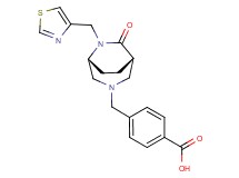4-{[(1S*,5R*)-7-oxo-6-(1,3-thiazol-4-ylmethyl)-3,6-diazabicyclo[3.2.2]non-3-yl]methyl}benzoic acid