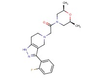 5-{2-[(2R*,6S*)-2,6-dimethylmorpholin-4-yl]-2-oxoethyl}-3-(2-fluorophenyl)-4,5,6,7-tetrahydro-1H-pyrazolo[4,3-c]pyridine