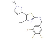 4-methyl-5-(1-methyl-1H-pyrazol-3-yl)-N-(3,4,5-trifluorobenzyl)-1,3-thiazol-2-amine
