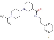 N-[2-(3-fluorophenyl)ethyl]-1'-isopropyl-1,4'-bipiperidine-3-carboxamide