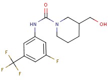 N-[3-fluoro-5-(trifluoromethyl)phenyl]-3-(hydroxymethyl)piperidine-1-carboxamide
