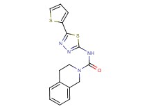N-[5-(2-thienyl)-1,3,4-thiadiazol-2-yl]-3,4-dihydroisoquinoline-2(1H)-carboxamide