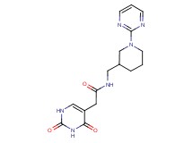 2-(2,4-dioxo-1,2,3,4-tetrahydropyrimidin-5-yl)-N-[(1-pyrimidin-2-ylpiperidin-3-yl)methyl]acetamide