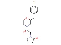 1-{2-[2-(4-fluorobenzyl)-4-morpholinyl]-2-oxoethyl}-2-pyrrolidinone