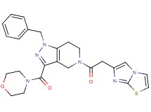 1-benzyl-5-(imidazo[2,1-b][1,3]thiazol-6-ylacetyl)-3-(4-morpholinylcarbonyl)-4,5,6,7-tetrahydro-1H-pyrazolo[4,3-c]pyridine