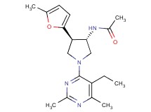 N-[(3S*,4R*)-1-(5-ethyl-2,6-dimethyl-4-pyrimidinyl)-4-(5-methyl-2-furyl)-3-pyrrolidinyl]acetamide
