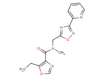 5-ethyl-N-methyl-N-{[3-(2-pyridinyl)-1,2,4-oxadiazol-5-yl]methyl}-1,3-oxazole-4-carboxamide