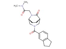 2-[(1S*,5R*)-3-(2,3-dihydro-1H-inden-5-ylcarbonyl)-7-oxo-3,6-diazabicyclo[3.2.2]non-6-yl]-N,N-dimethylacetamide