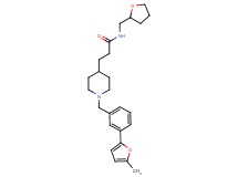 3-{1-[3-(5-methyl-2-furyl)benzyl]-4-piperidinyl}-N-(tetrahydro-2-furanylmethyl)propanamide