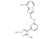 4-(1,3-dimethyl-1H-pyrazol-4-yl)-N-[(8-methylimidazo[1,2-a]pyridin-2-yl)methyl]-2-pyrimidinamine trifluoroacetate