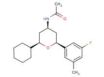 N-[(2R*,4R*,6S*)-2-cyclohexyl-6-(3-fluoro-5-methylphenyl)tetrahydro-2H-pyran-4-yl]acetamide