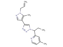 2-{1-[4-(1-allyl-5-methyl-1H-pyrazol-4-yl)-1H-1,2,3-triazol-1-yl]propyl}-4-methylpyridine