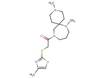 3,7-dimethyl-11-{[(4-methyl-1,3-thiazol-2-yl)thio]acetyl}-3,7,11-triazaspiro[5.6]dodecane