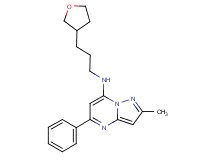 2-methyl-5-phenyl-N-[3-(tetrahydrofuran-3-yl)propyl]pyrazolo[1,5-a]pyrimidin-7-amine