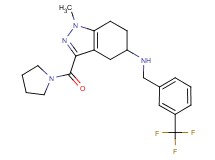 1-methyl-3-(1-pyrrolidinylcarbonyl)-N-[3-(trifluoromethyl)benzyl]-4,5,6,7-tetrahydro-1H-indazol-5-amine