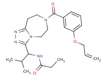 N-(1-{7-[3-(allyloxy)benzoyl]-6,7,8,9-tetrahydro-5H-[1,2,4]triazolo[4,3-d][1,4]diazepin-3-yl}-2-methylpropyl)propanamide