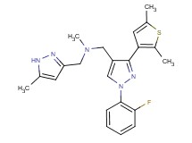 1-[3-(2,5-dimethyl-3-thienyl)-1-(2-fluorophenyl)-1H-pyrazol-4-yl]-N-methyl-N-[(5-methyl-1H-pyrazol-3-yl)methyl]methanamine