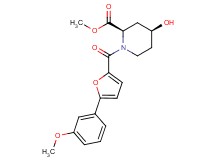 methyl (2R*,4S*)-4-hydroxy-1-[5-(3-methoxyphenyl)-2-furoyl]piperidine-2-carboxylate