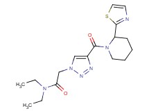 N,N-diethyl-2-(4-{[2-(1,3-thiazol-2-yl)-1-piperidinyl]carbonyl}-1H-1,2,3-triazol-1-yl)acetamide