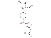 4-ethyl-5-{1-[(5-isobutylisoxazol-3-yl)carbonyl]piperidin-4-yl}-2-methyl-2,4-dihydro-3H-1,2,4-triazol-3-one