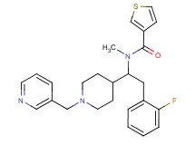 N-{2-(2-fluorophenyl)-1-[1-(3-pyridinylmethyl)-4-piperidinyl]ethyl}-N-methyl-3-thiophenecarboxamide