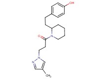 4-(2-{1-[3-(4-methyl-1H-pyrazol-1-yl)propanoyl]-2-piperidinyl}ethyl)phenol