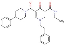 N-ethyl-4-oxo-1-(2-phenylethyl)-5-[(4-phenyl-1-piperidinyl)carbonyl]-1,4-dihydro-3-pyridinecarboxamide