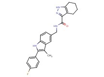 N-{[2-(4-fluorophenyl)-3-methyl-1H-indol-5-yl]methyl}-4,5,6,7-tetrahydro-1H-indazole-3-carboxamide