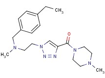 (4-ethylbenzyl)methyl(2-{4-[(4-methyl-1-piperazinyl)carbonyl]-1H-1,2,3-triazol-1-yl}ethyl)amine