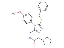 N-{[5-(benzylthio)-4-(4-methoxyphenyl)-4H-1,2,4-triazol-3-yl]methyl}-2-cyclopentylacetamide