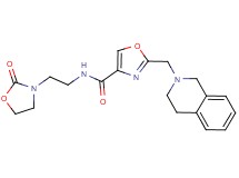 2-(3,4-dihydro-2(1H)-isoquinolinylmethyl)-N-[2-(2-oxo-1,3-oxazolidin-3-yl)ethyl]-1,3-oxazole-4-carboxamide