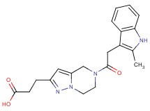 3-{5-[(2-methyl-1H-indol-3-yl)acetyl]-4,5,6,7-tetrahydropyrazolo[1,5-a]pyrazin-2-yl}propanoic acid