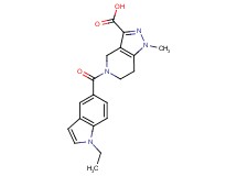 5-[(1-ethyl-1H-indol-5-yl)carbonyl]-1-methyl-4,5,6,7-tetrahydro-1H-pyrazolo[4,3-c]pyridine-3-carboxylic acid