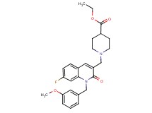 ethyl 1-{[7-fluoro-1-(3-methoxybenzyl)-2-oxo-1,2-dihydro-3-quinolinyl]methyl}-4-piperidinecarboxylate