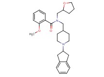 N-{[1-(2,3-dihydro-1H-inden-2-yl)-4-piperidinyl]methyl}-2-methoxy-N-(tetrahydro-2-furanylmethyl)benzamide